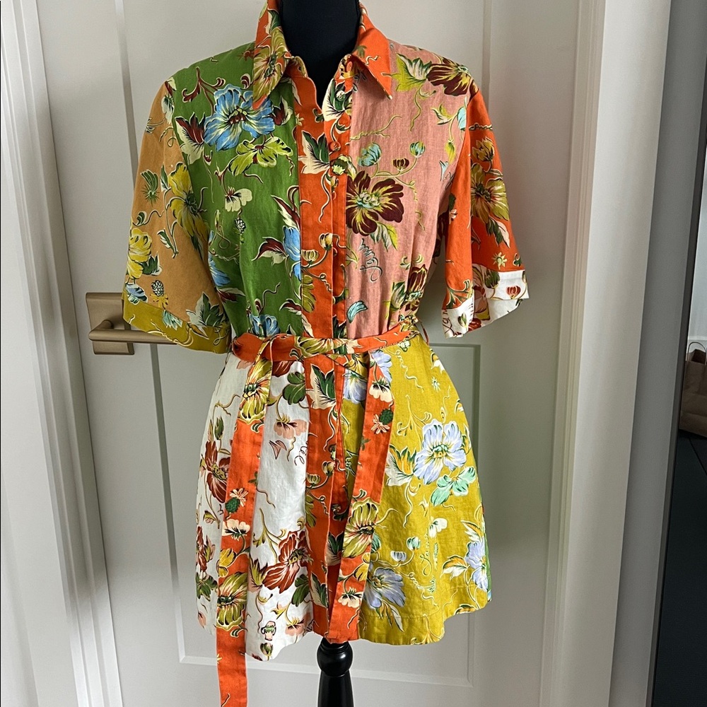 Alemais Floral Multicolor Button-Up Dress
